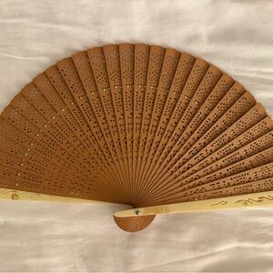 Beautiful Vintage Wooden Hand Fan.